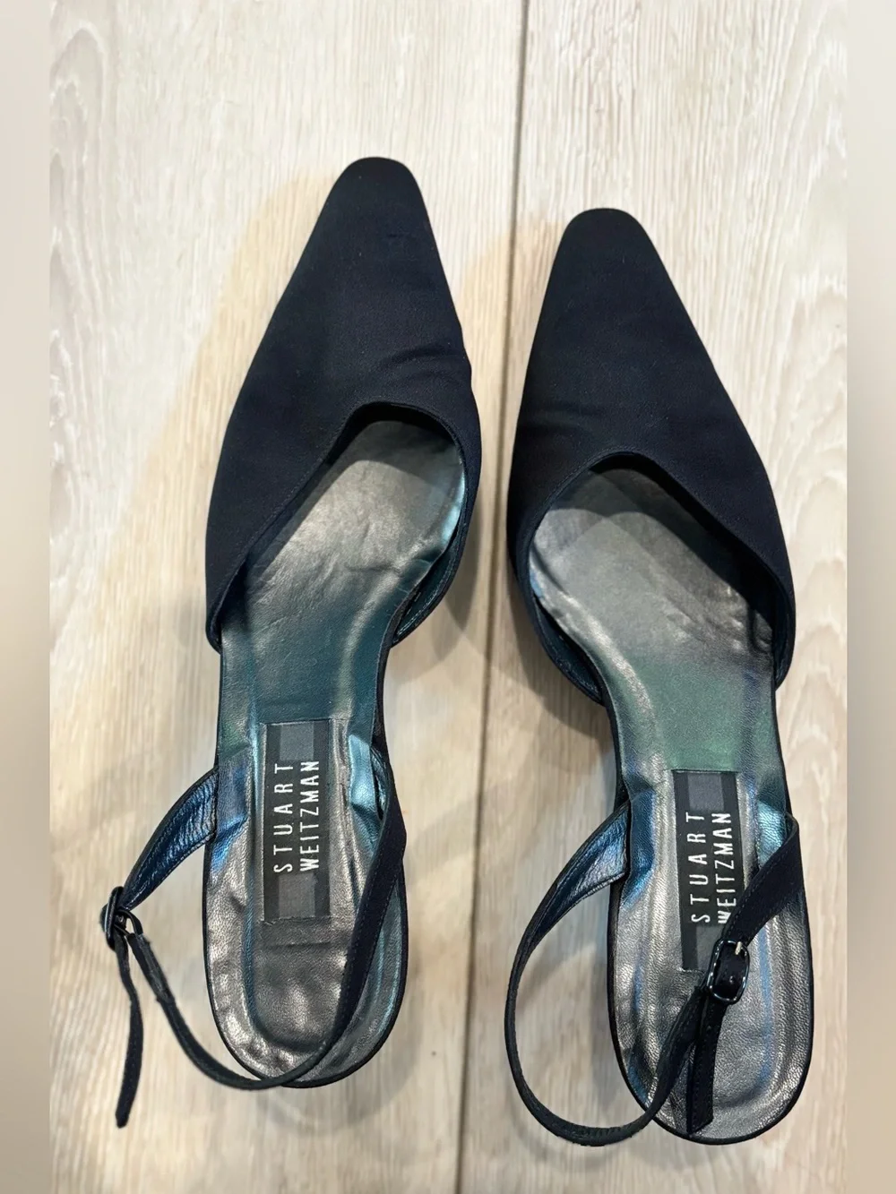 Stuart Weitzman Black Slingback Heels